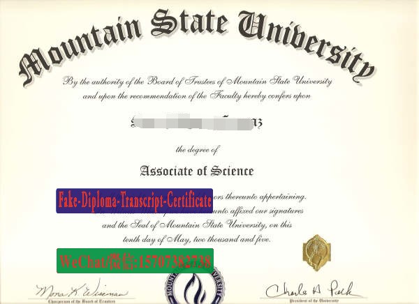 Fake Mountain State University Diploma Degree