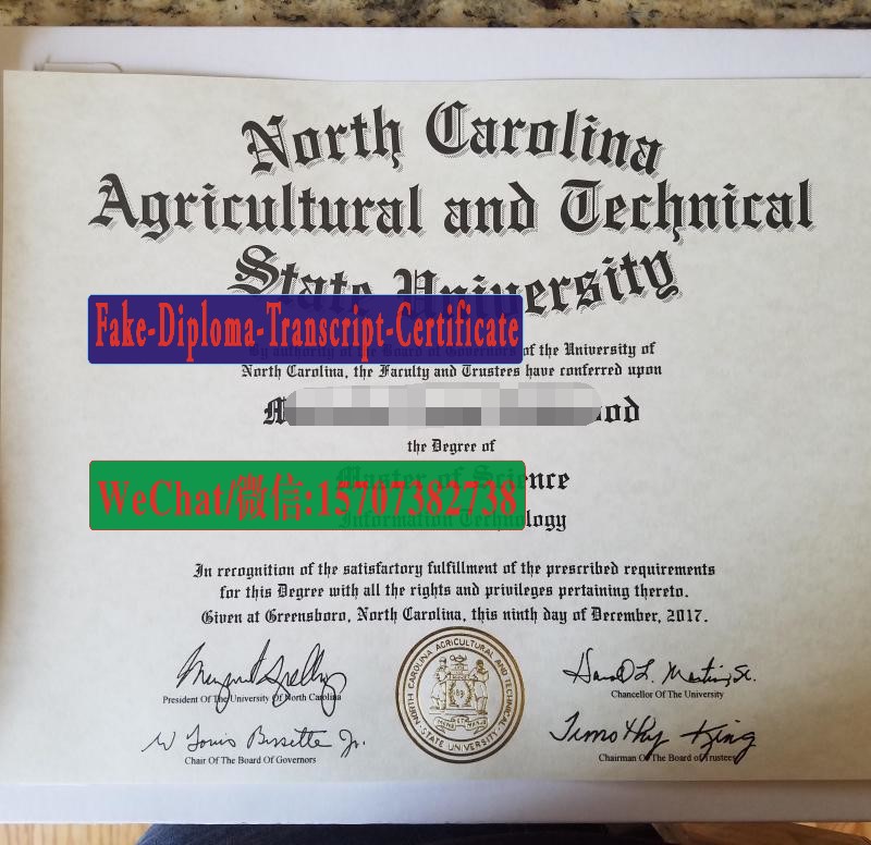 Fake North Carolina Agricultural and Technical State University Diploma Degree