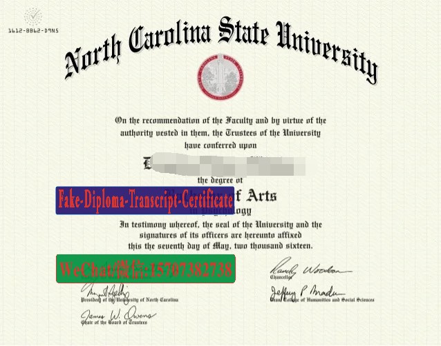 Fake North Carolina State University Diploma Degree