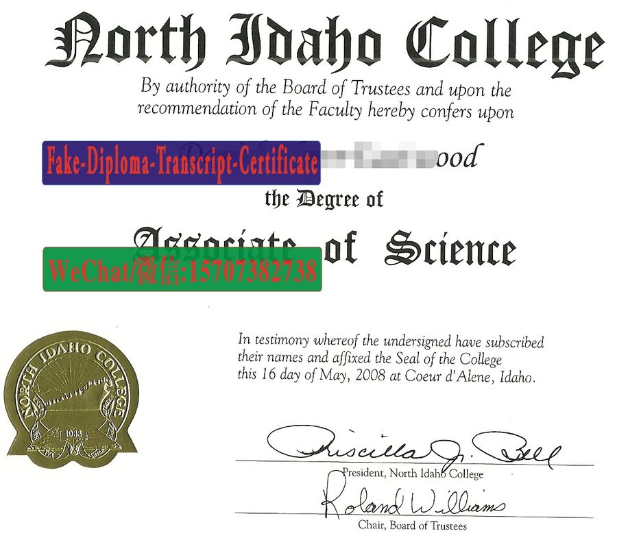 Fake North Idaho College Diploma Degree