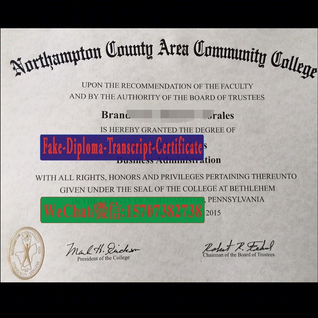 Fake Northampton County Area Community College Diploma Degree