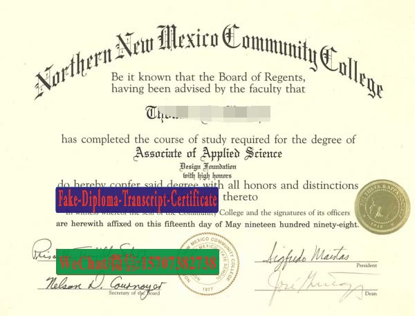 Fake Northern New Mexico Community College Diploma Degree