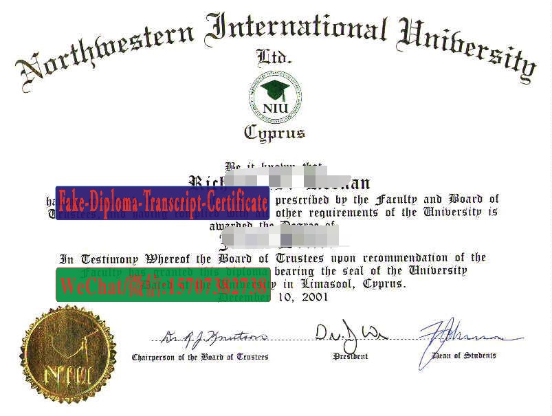 Fake Northwestern International University Diploma Degree