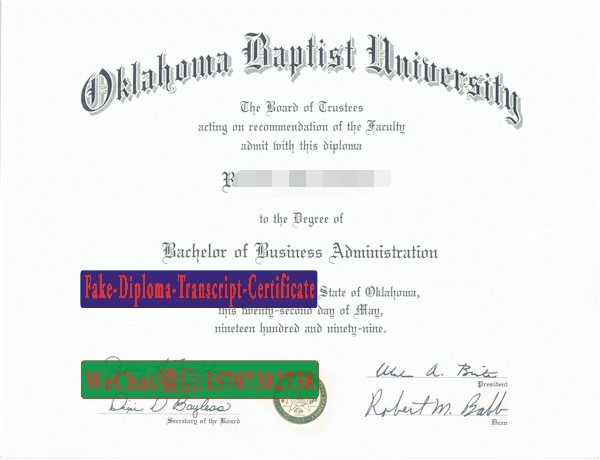 Fake Oklahoma Baptist University Diploma Degree