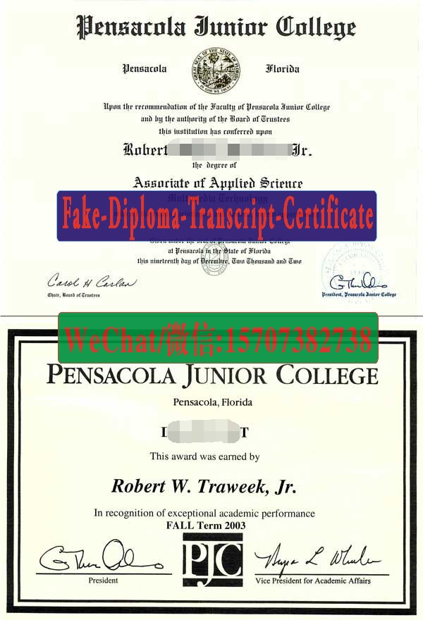 Fake Pensacola Junior College Diploma Degree