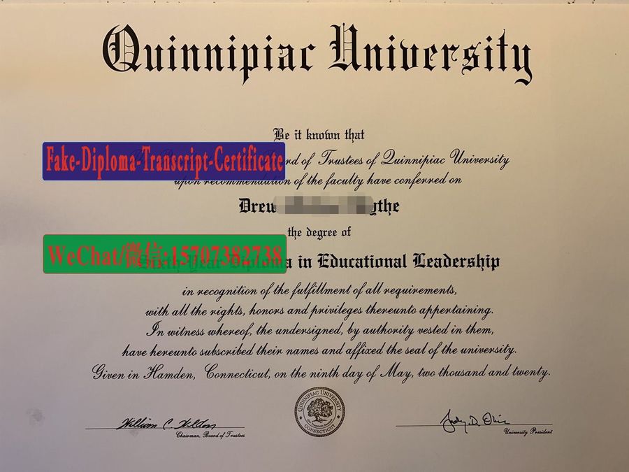 Fake Quinnipiac University Diploma Degree