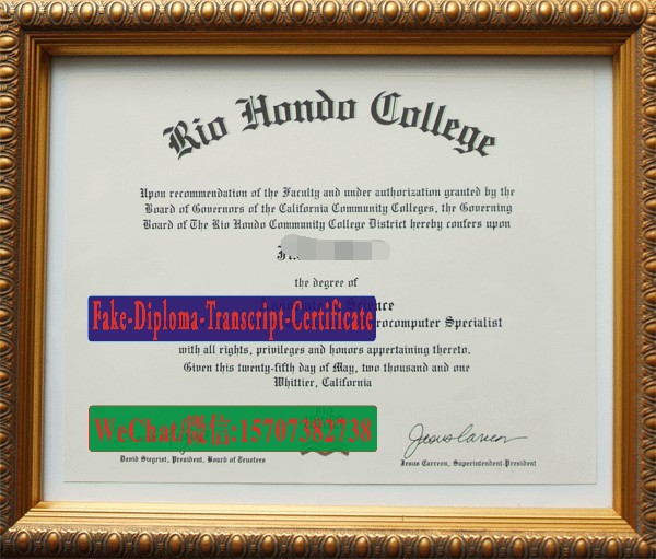 Fake Rio Hondo College Diploma Degree