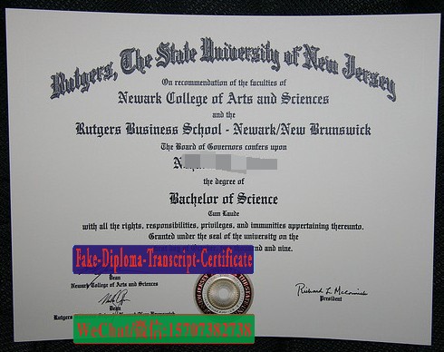 Fake Rutgers the State University of New Jersey Diploma Degree