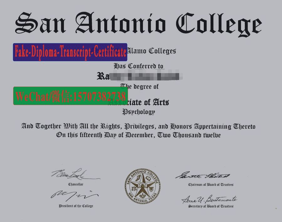 Fake San Antonio College Diploma Degree