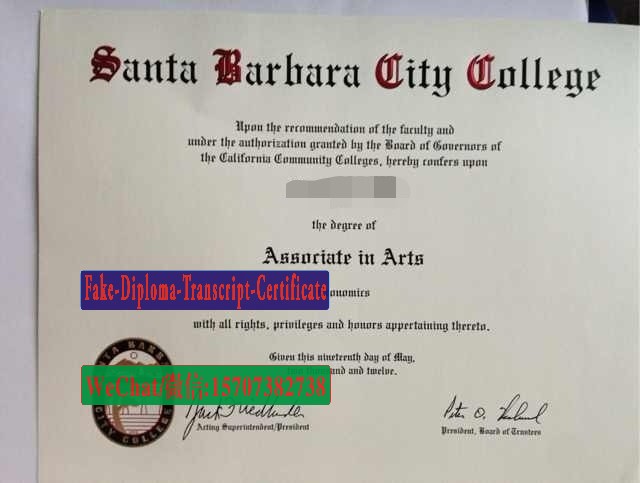 Fake Santa Barbara City College Diploma Degree