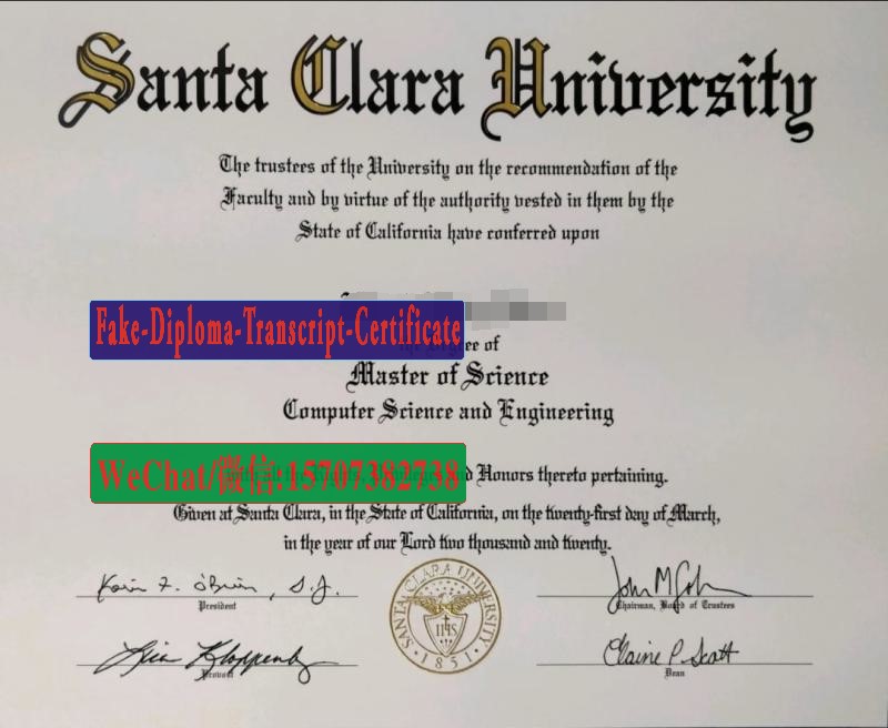 Fake Santa Clara University Diploma Degree