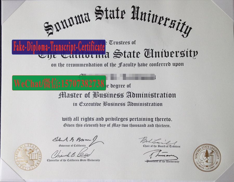 Fake Sonoma State University Diploma Degree