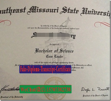 Fake Southeast Missouri State University Diploma Degree