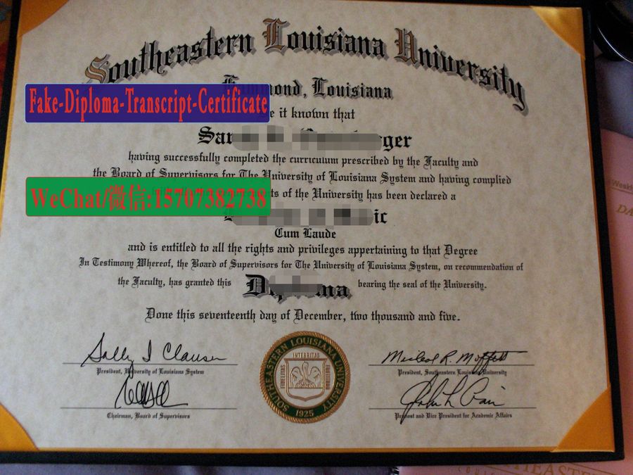 Fake Southeastern Louisiana University Diploma Degree