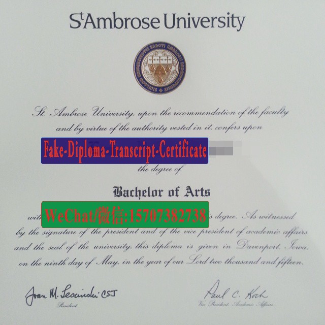 Fake St.Ambrose University Diploma Makers