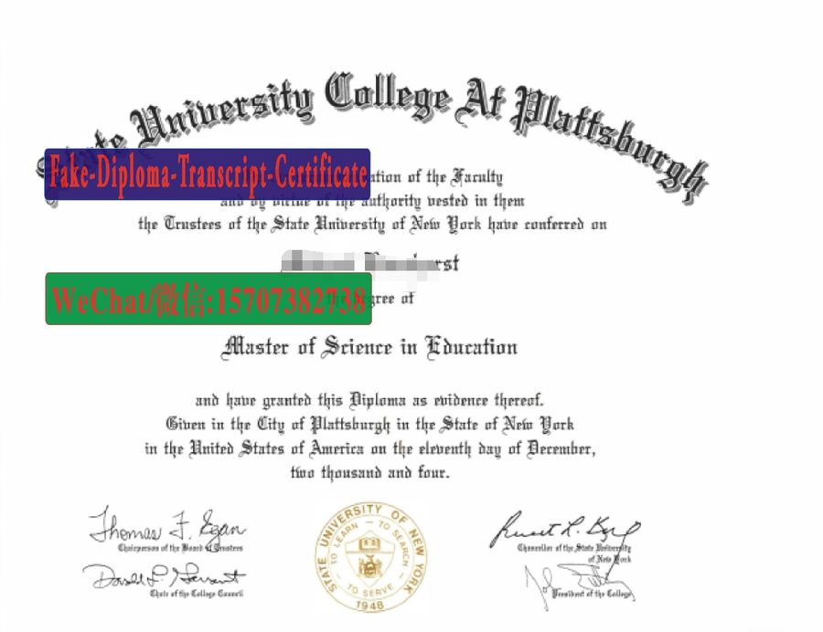 Fake State University of New York Plattsburgh Diploma Makers