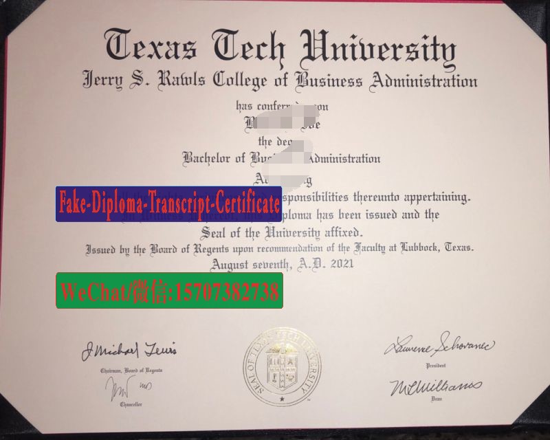 Fake Texas Tech University Diploma Makers