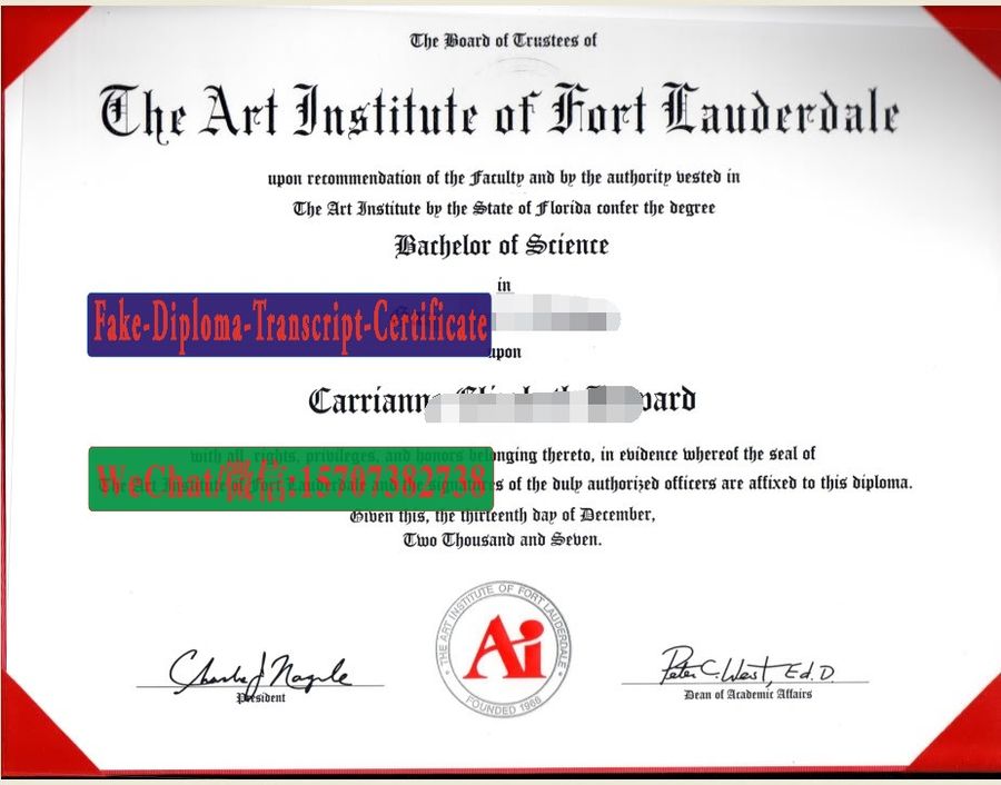 Fake The Art Institute of Fort Lauderdale Diploma Makers