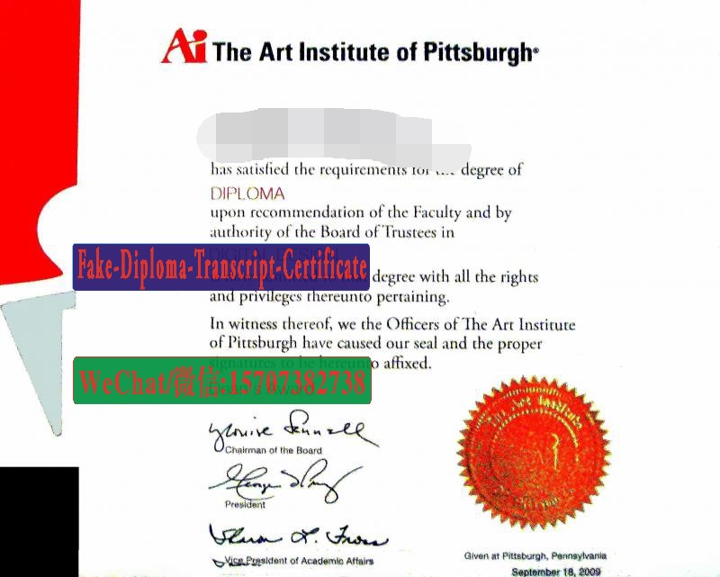 Fake The Art Institute of pittsburgh Diploma Transcript