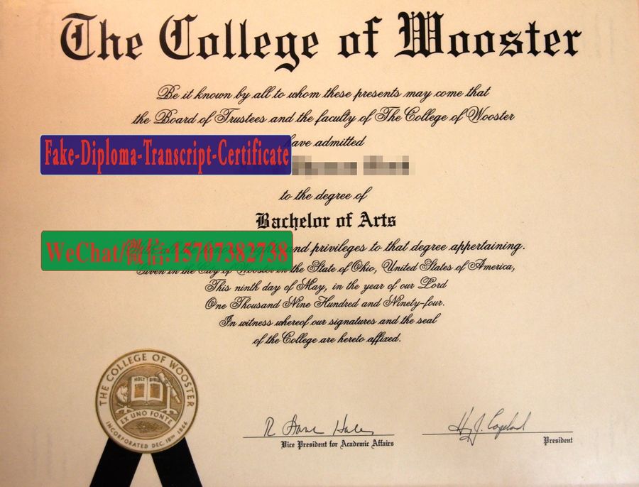 Fake The College of Wooster Diploma Makers