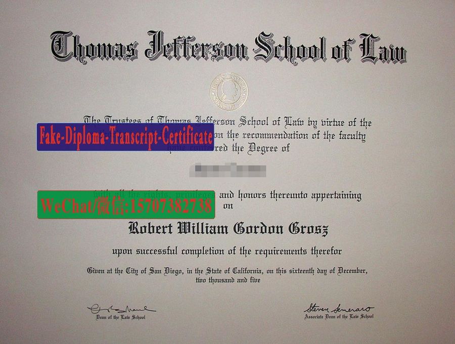 Fake Thomas Jefferson School of Law Diploma Makers