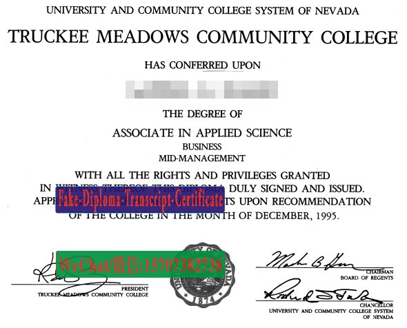 Fake Truckee Meadows Community College Diploma Makers