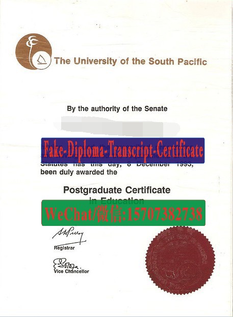 Fake USP The University of The south Pacific Diploma Transcript