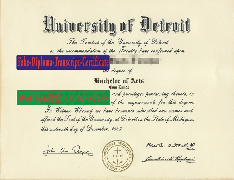 Fake University of Detroit Mercy Diploma Makers