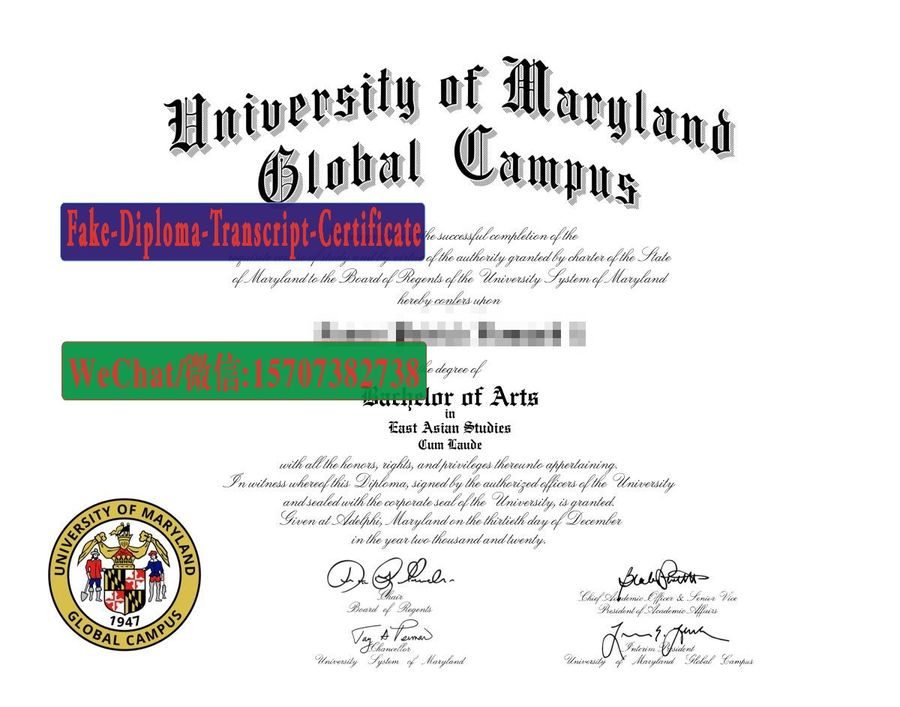 Fake University of Maryland Blobal Campus Diploma Makers