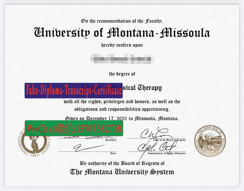 Fake University of Montana Missoula Diploma Makers