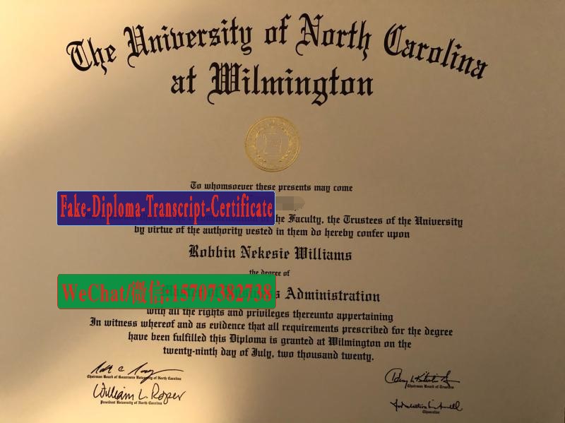 Fake University of North Carolina at Wilmington Diploma Makers