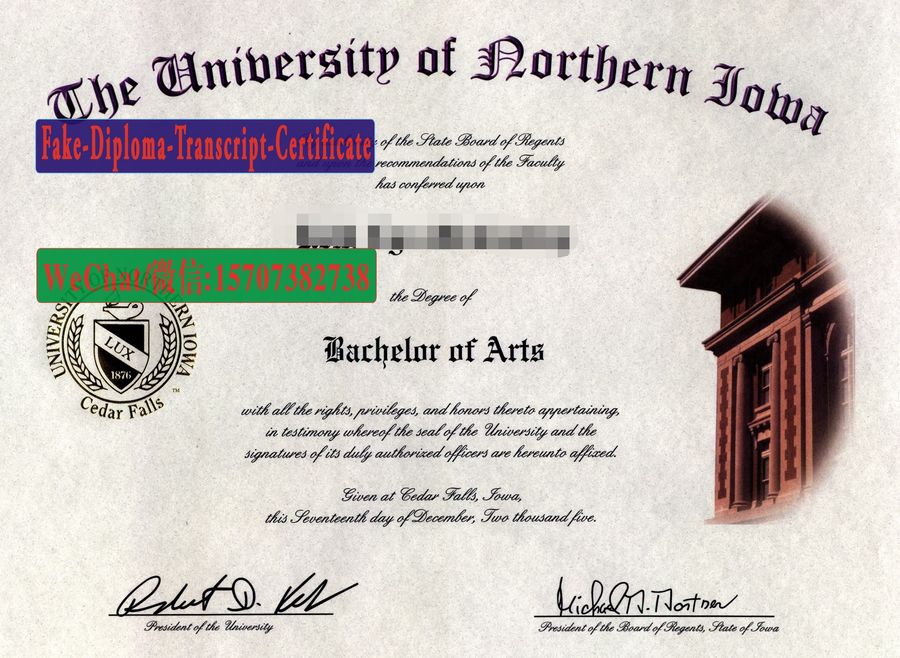 Fake University of Northern lowa Diploma Makers