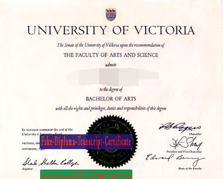 Fake University of Victoria Diploma Transcript