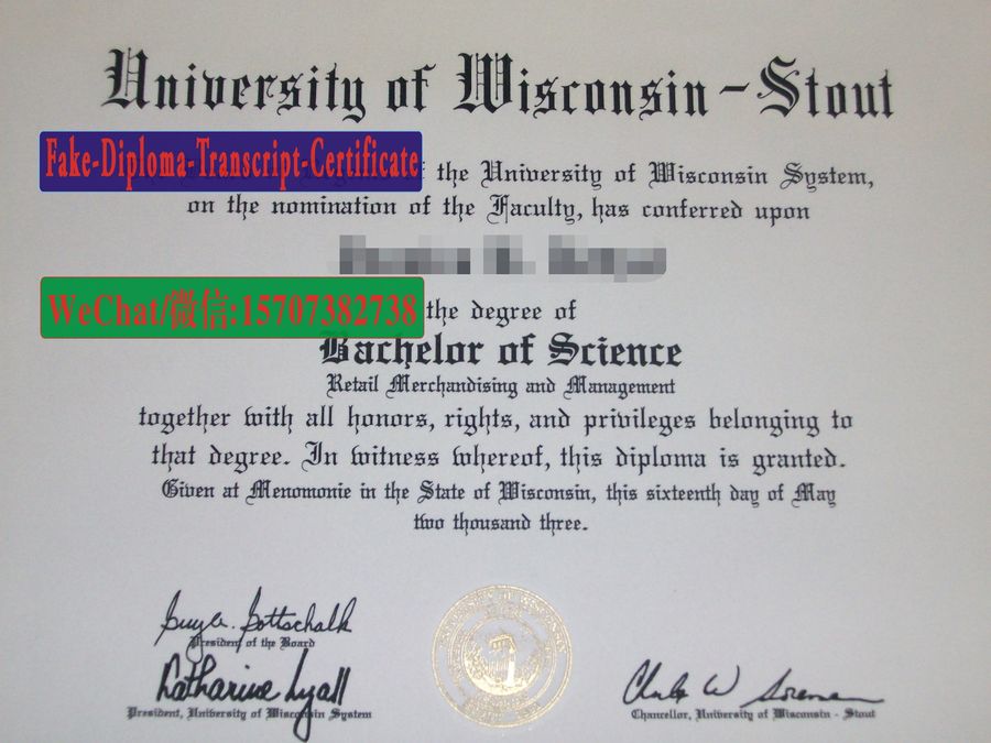 Fake University of Wisconsin Stout Diploma Makers1