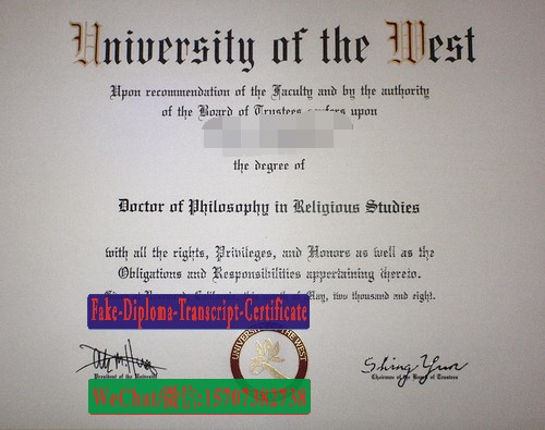 Fake University of the West Diploma Makers