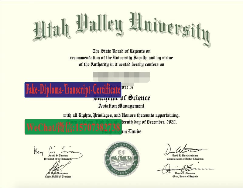 Fake Utah Valley University Diploma Makers