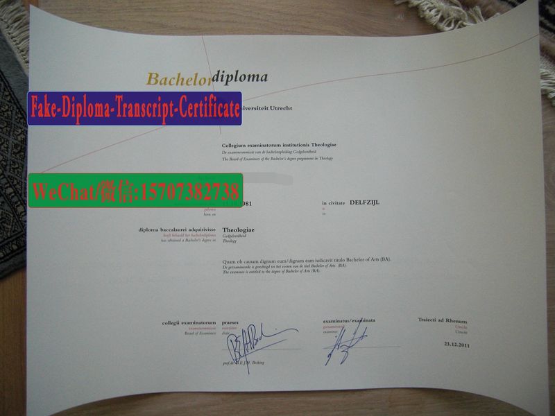 Fake Utrecht University Diploma Transcript