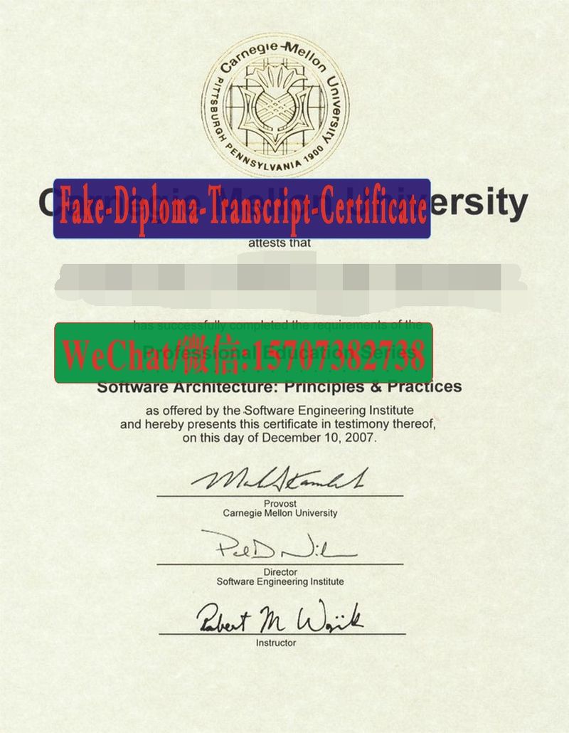 Fake carnegie mellon University Diploma Transcript