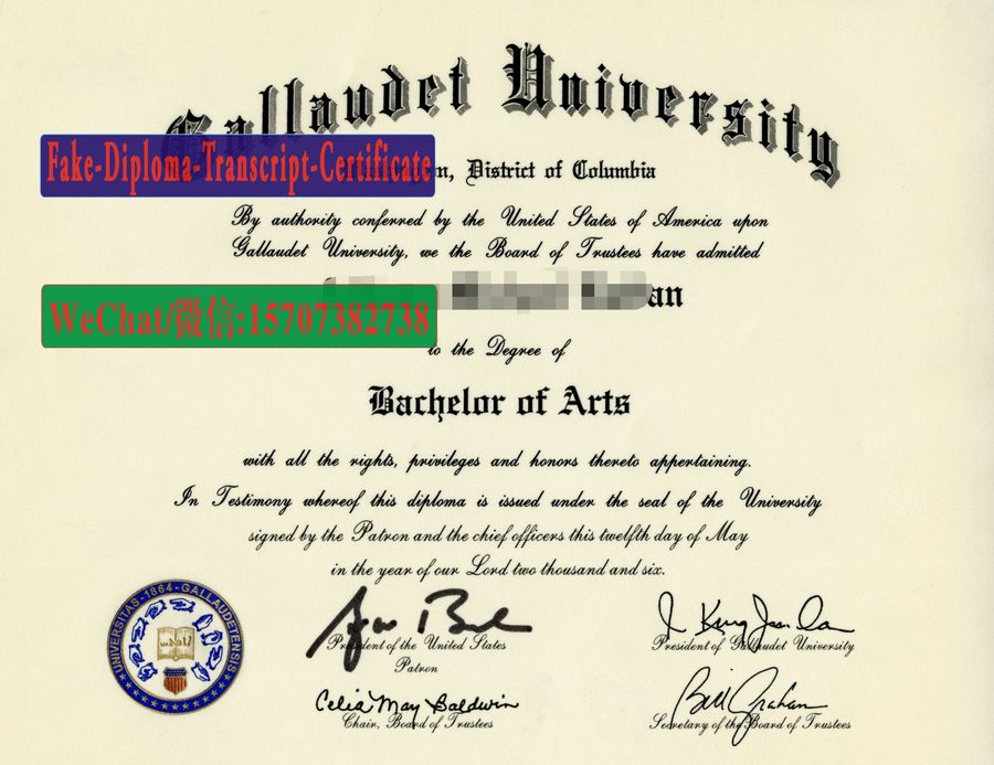 Fake gallaudet University Diploma Degree