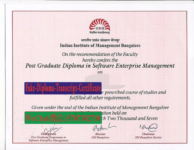 Fake indian institute of management bangalore Diploma Transcript