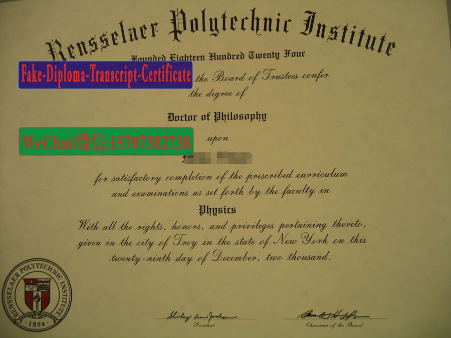 Fake rensselaer polytechnic Institute Diploma Degree