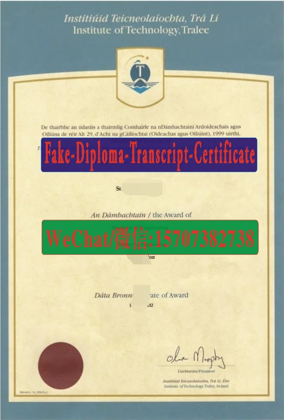 Institute of Technology Tralee Diploma Original Sample