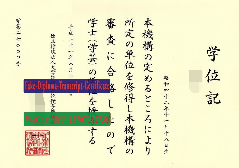 Japanese independent administrative institution university Diploma Certificate