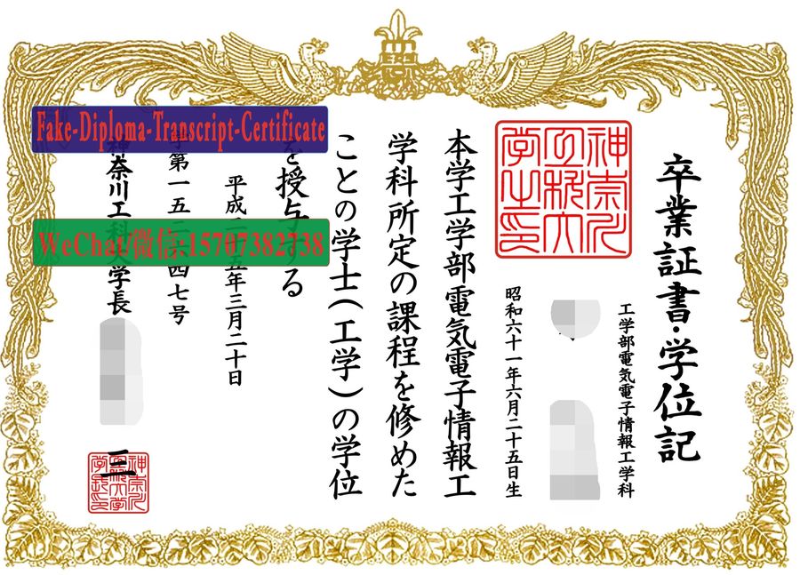 Kanagawa Institute of Technology Diploma Certificate