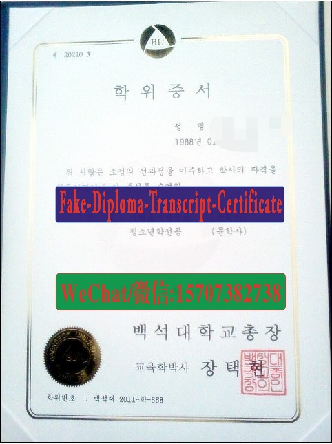 Make fake Baekseok University Diploma