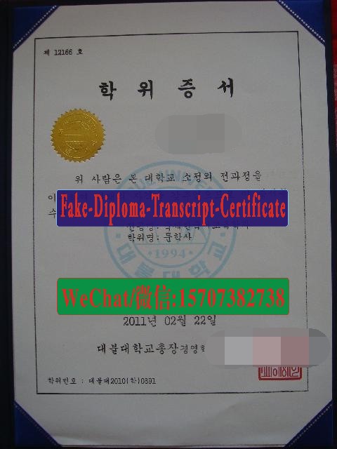 Make fake Daebul University Diploma