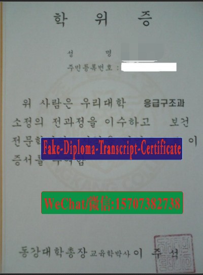 Make fake Dongkang College Diploma