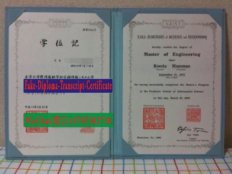 Nara Advanced Institute of Science and Technology Diploma Certificate