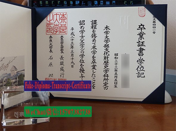 Nara University Diploma Certificate