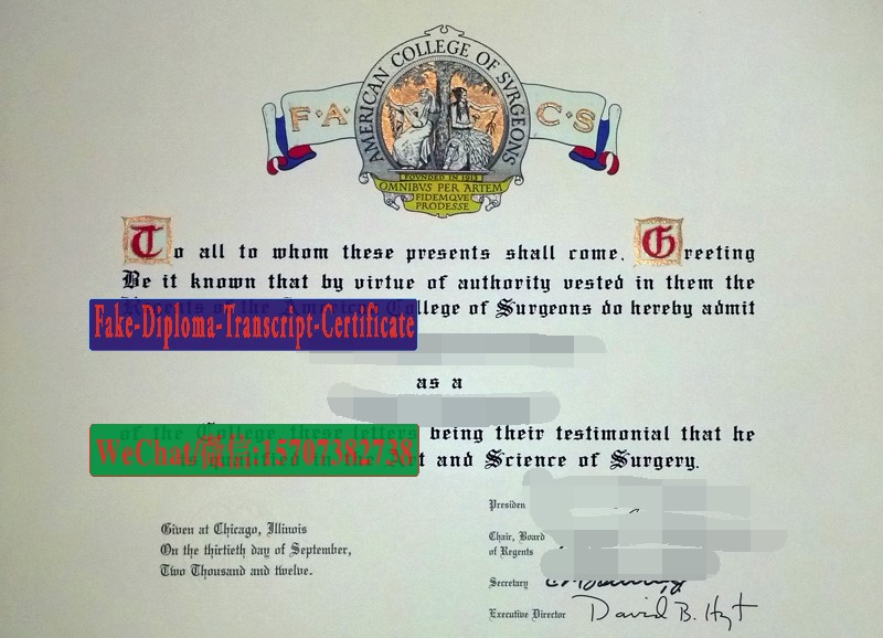 Order Fakes American College of Surgeons Diploma